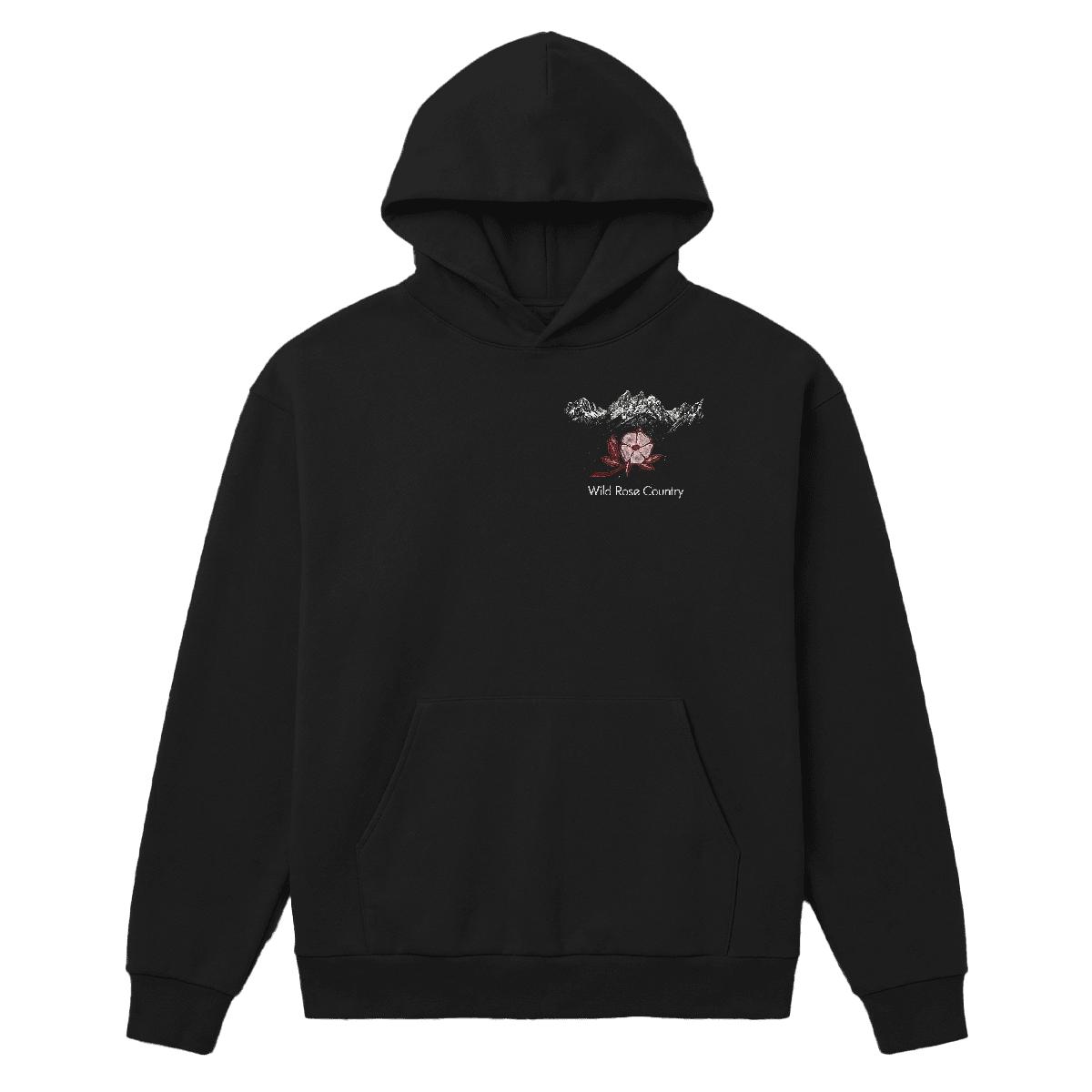 Wild Rose Country heavy pullover hoodie — black